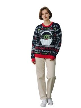 Geeknet Star Wars "The Mandalorian" Baby Yoda (Grogu) ugly Christmas sweater NEW